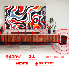 Mitchell and Brown Symphony BAR400 Soundbar and Wireless Subwoofer - 2